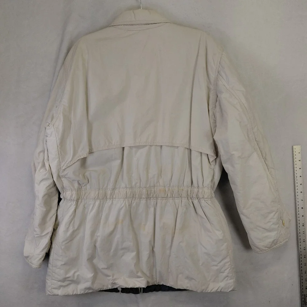 Vintage Banana Republic Mens Safari Field Jacket Cream Cotton Mill Valley M